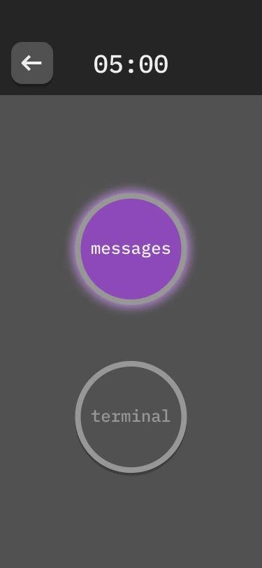 Informant screen: countdown timer