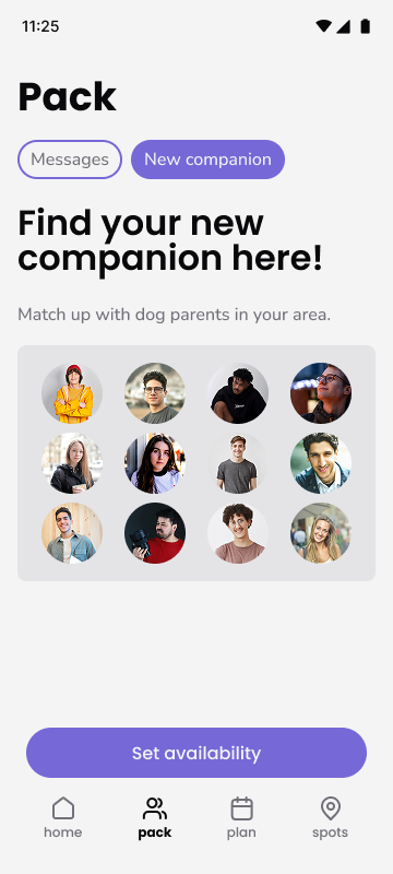 Matchmaking radius screen
