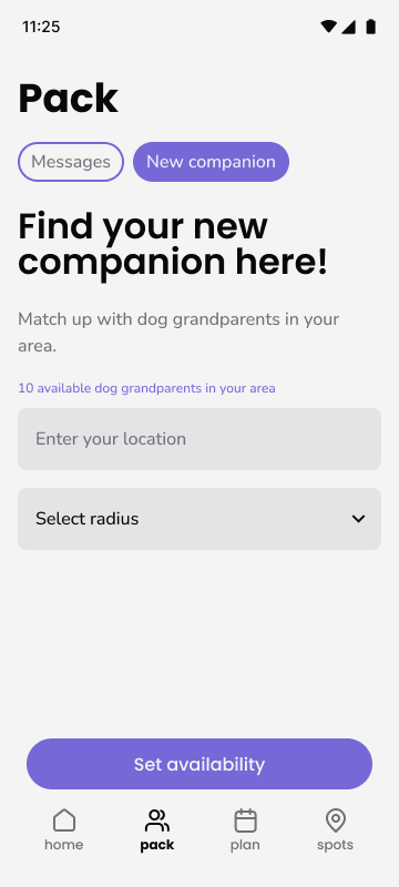 Companion search results screen