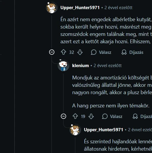 Social media posts about pets and housing
