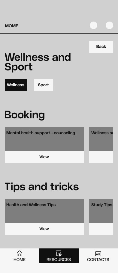 Screen recording still: app booking screen