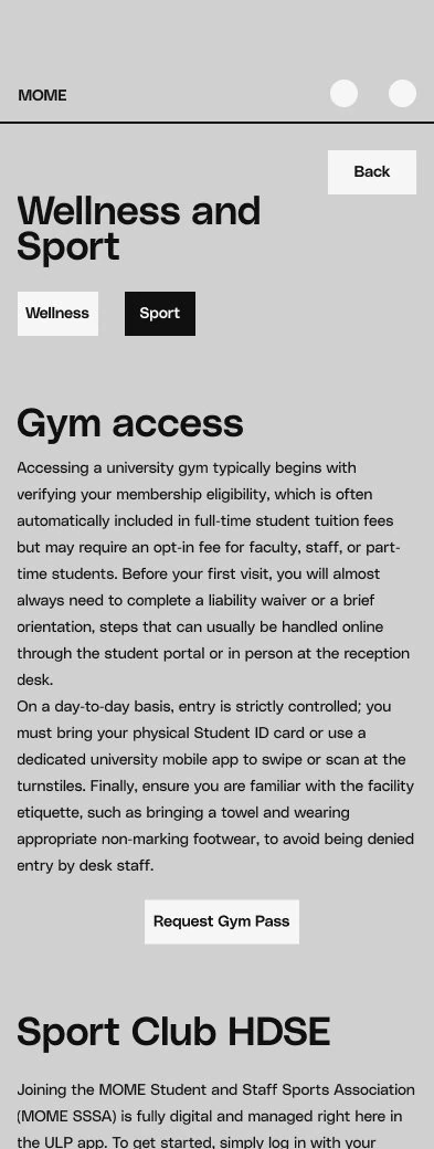 Screen recording still: app wellness and sport, gym access